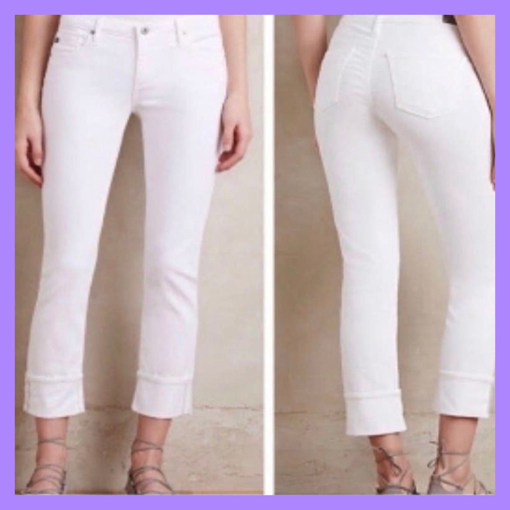 Adriano Goldschmied, The Stevie Cuff White, Slim Straight Cuffed Jeans (27)